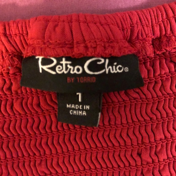 Torrid Retro Chic red Rockabilly halter dress size 1 - Picture 2 of 5